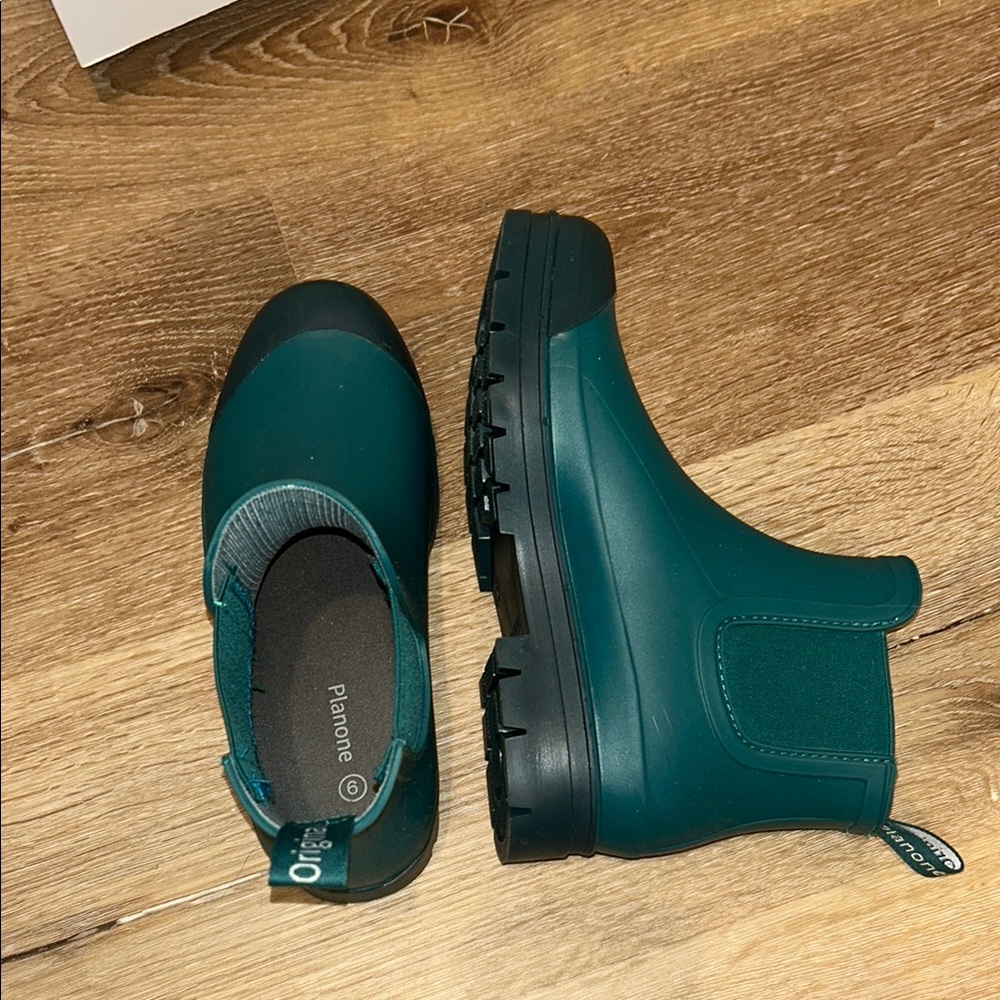 Green Ankle Rain Boots